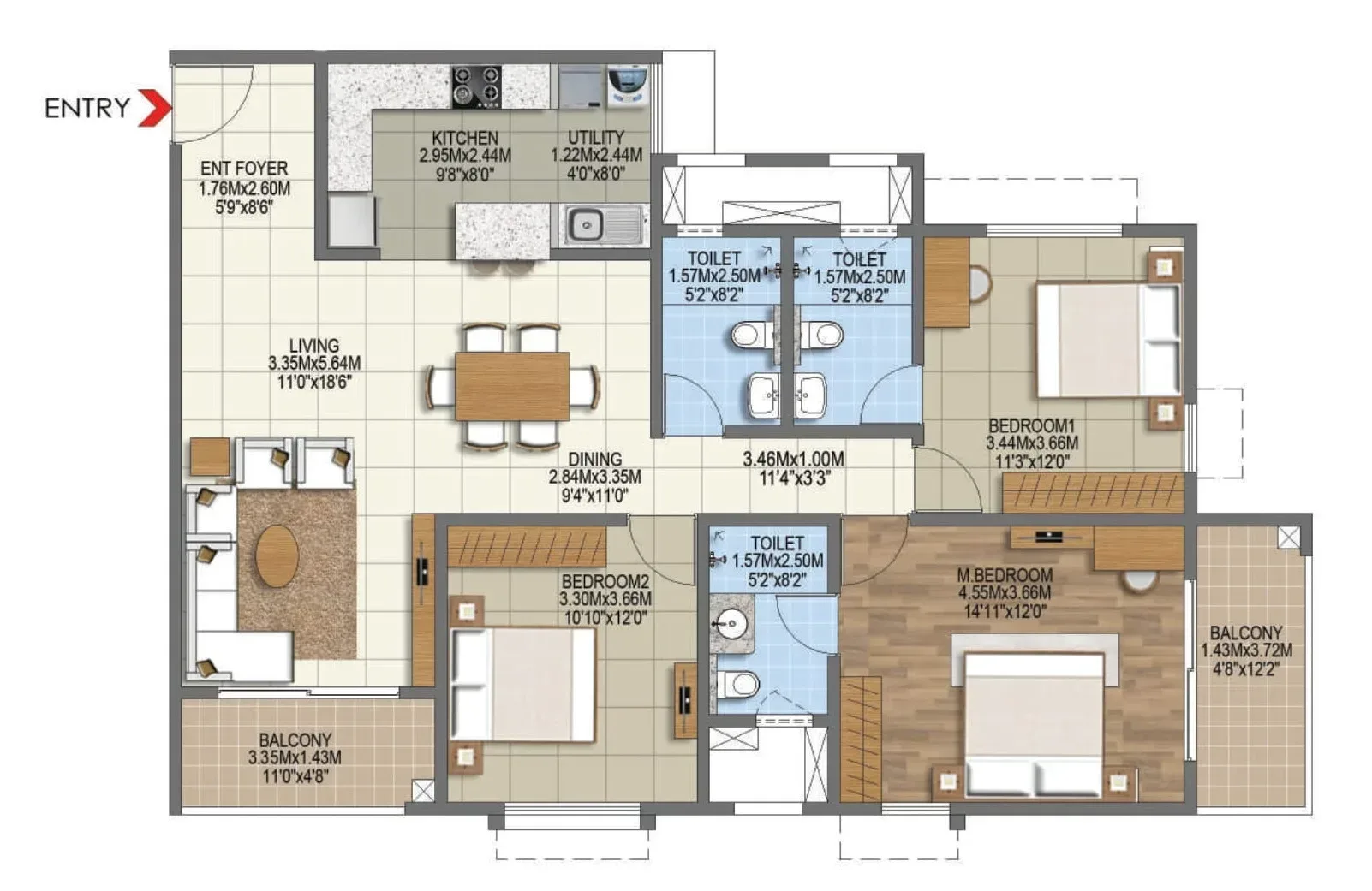 3.5 BHK