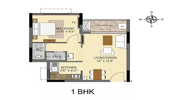 1 BHK Flats in Brigade Budigere Road: Size and Floor Plan Featured image of 1 BHK Flats in Brigade Budigere Road: Size and Floor Plan