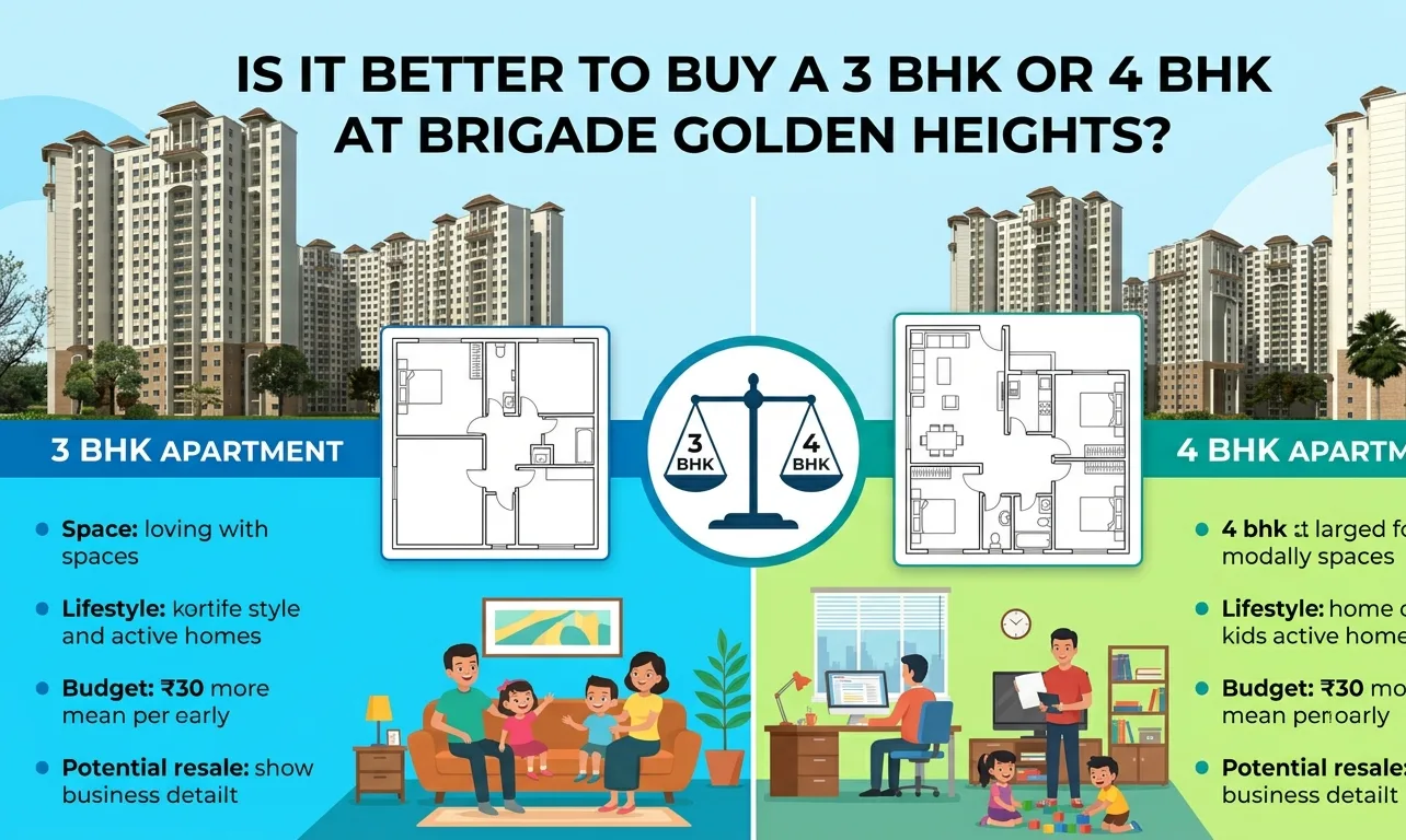 3 BHK vs 4 BHK at Brigade Golden Heights Investment